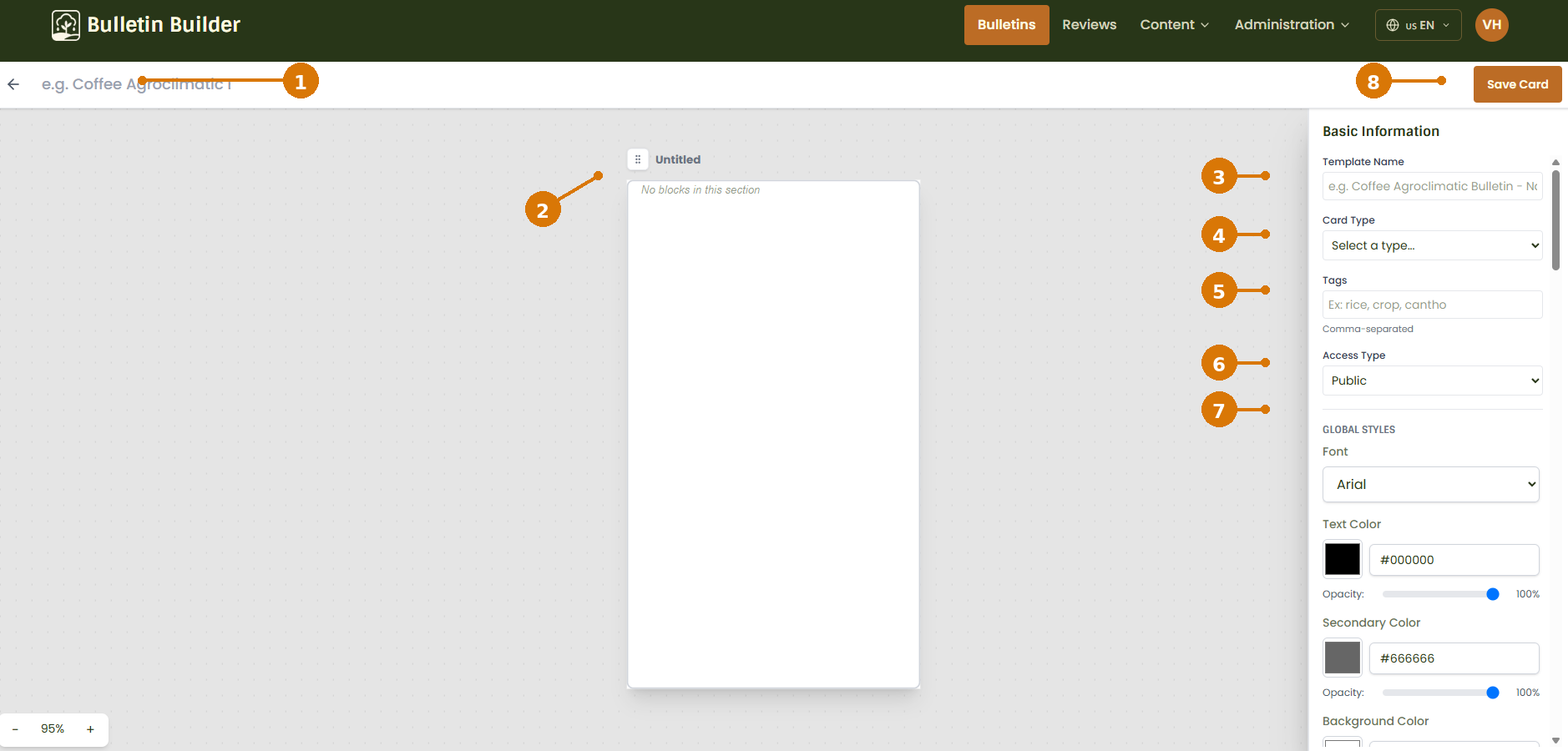 Create a Card - Basic Information